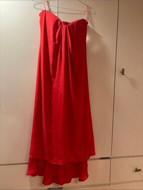 BB Dakota Red Strapless High-Low Dress